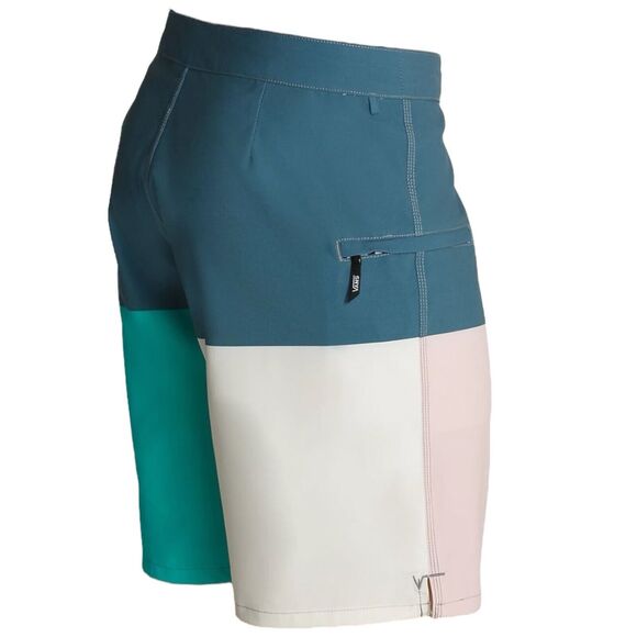 Vans Board Shorts Teal Pink White Colorblock Swim Trunks Men's 34 - Picture 6 of 7